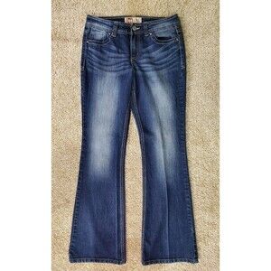 LEI Sophia Hipster Flare Womens Indigo Jeans Sz 9 Reg 30x30 Year 2012